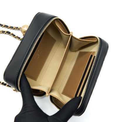 Chanel Pearl Crush Camera Bag Lambskin Black