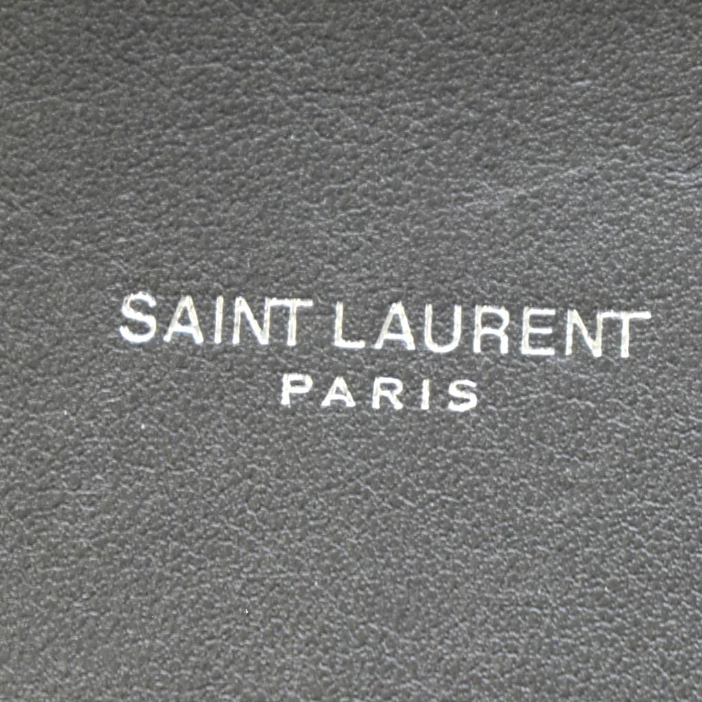 YVES SAINT LAURENT Sac de Jour Crocodile-Embossed Satchel Bag Grey