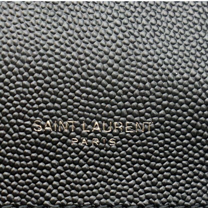 YVES SAINT LAURENT Small Envelope Matelassé Leather Shoulder Bag Black
