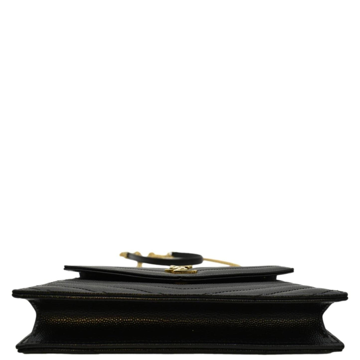 YVES SAINT LAURENT Cassandre Matelasse Chain Wallet Crossbody Bag Black