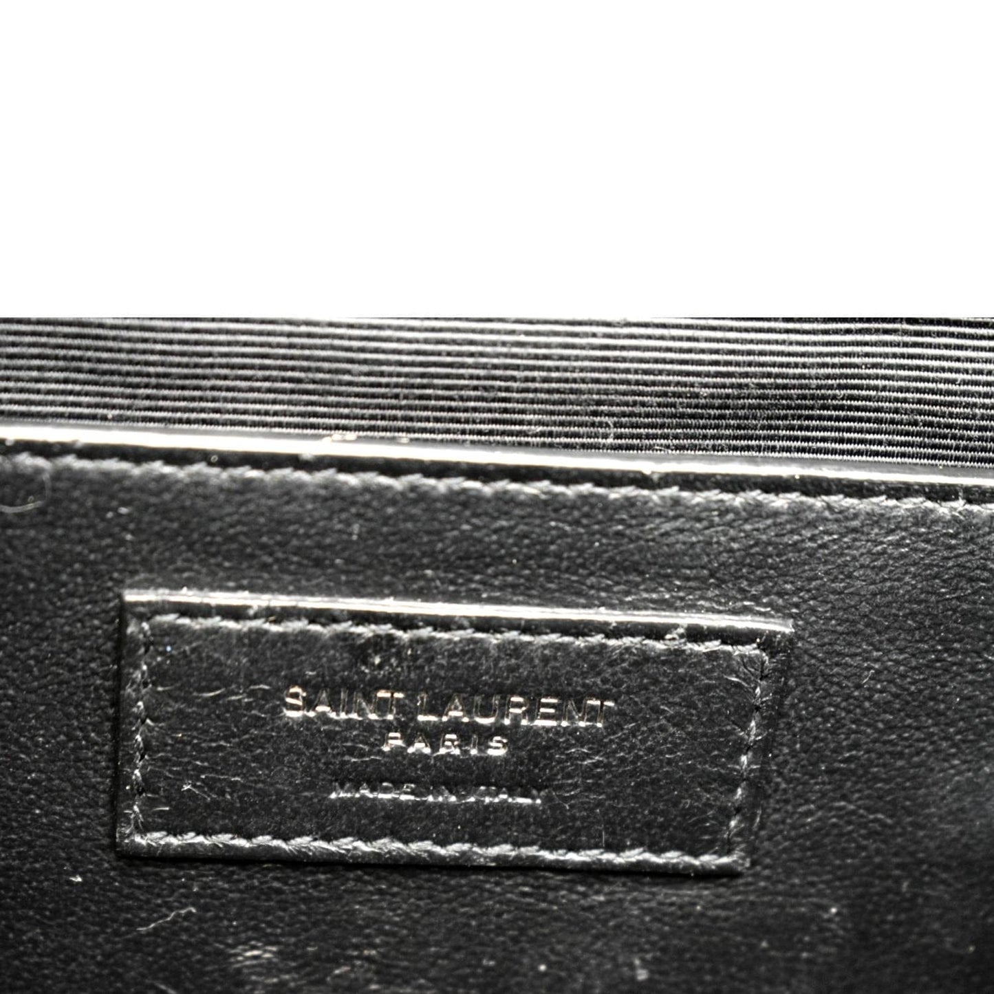 YVES SAINT LAURENT Small Envelope Matelassé Leather Shoulder Bag Black