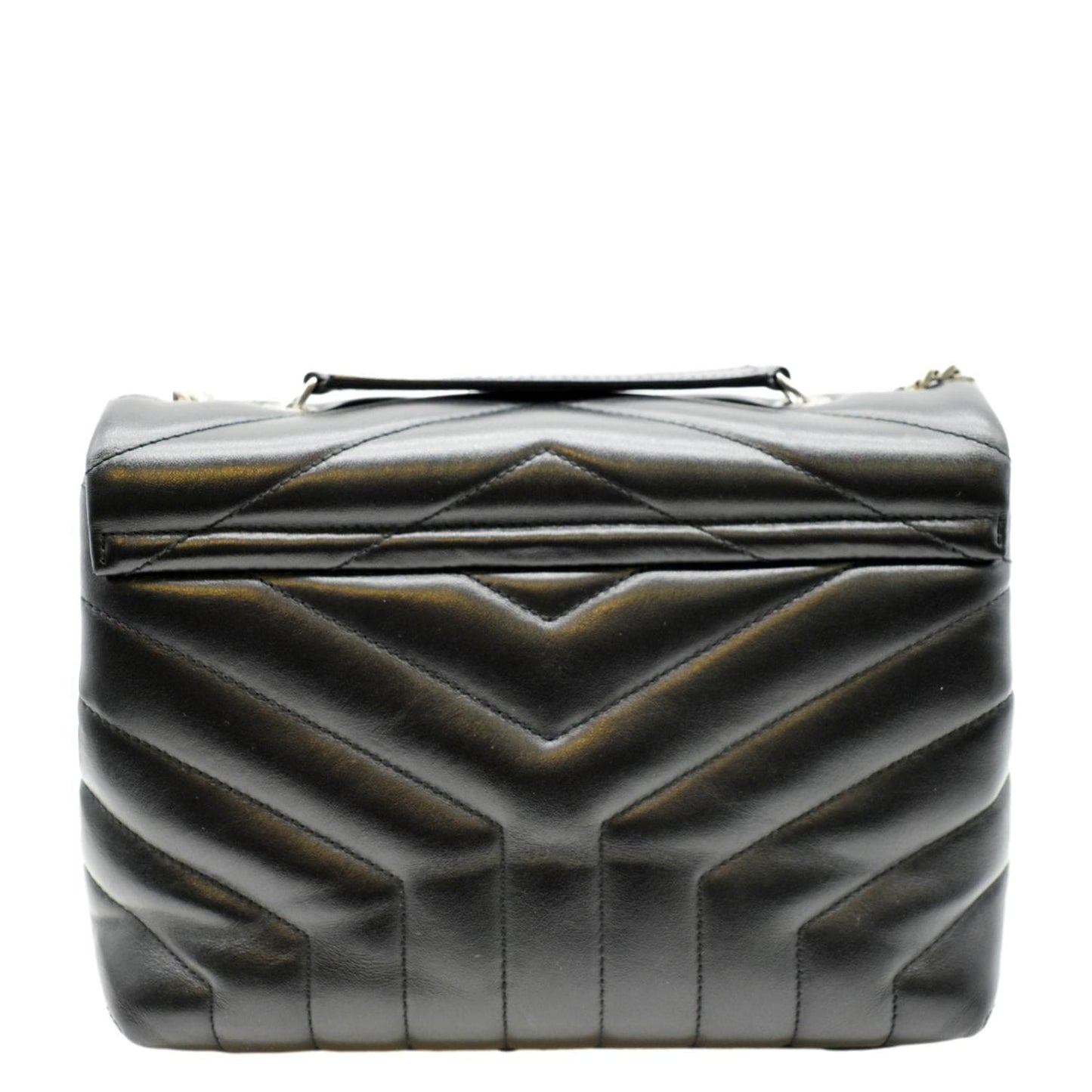 YVES SAINT LAURENT Loulou Small Matelasse Leather Chain Shoulder Bag Black