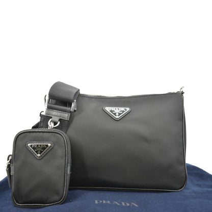 PRADA Re-Nylon Crossbody Bag Black