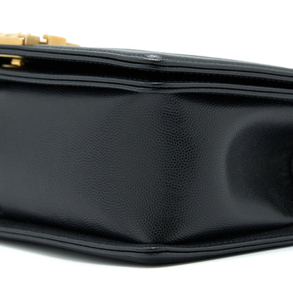 Chanel Medium Boy Bag Caviar Black Brushed