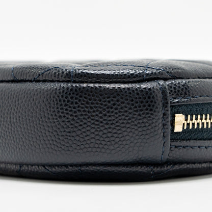 Chanel Mini Zipper Coin Purse Caviar Navy L