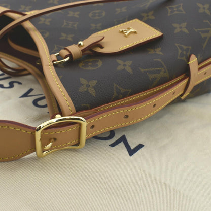 LOUIS VUITTON Carryall PM Monogram Canvas Shoulder Bag Brown