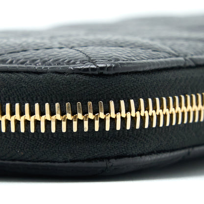 Chanel Zippy Long Wallet Caviar Black