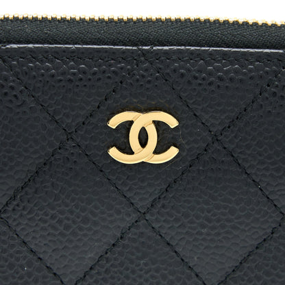 Chanel Zippy Long Wallet Caviar Black