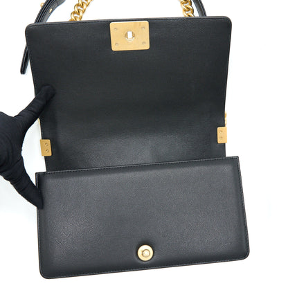 Chanel Medium Boy Bag Caviar Black Brushed