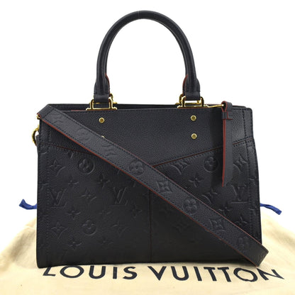 LOUIS VUITTON Sully PM Monogram Empreinte Leather Shoulder Bag Marine Rouge