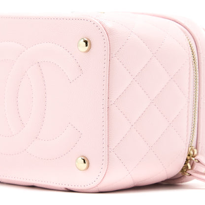Chanel 22S Top Handle Vanity Bag Caviar Light Pink L (Microchip)