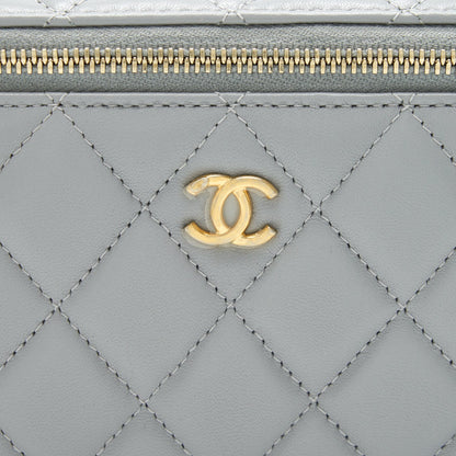 Chanel 21B Pearl Crush Long Vanity with Chain Light Grey