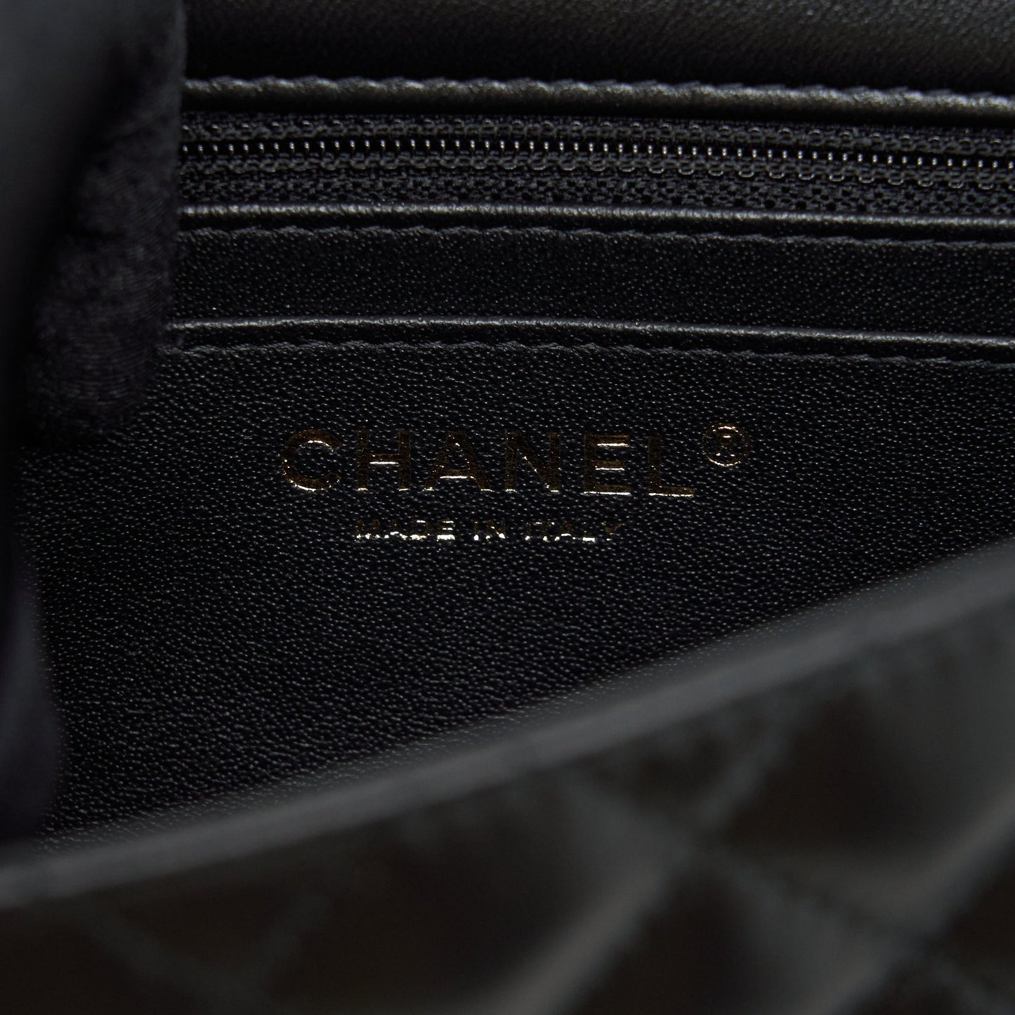 Chanel Mini Square Flap Bag Lambskin Black L