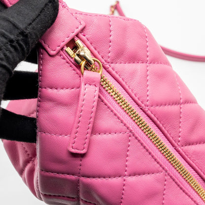 Chanel 20S Small Quilted hobo bag Lambskin Pink