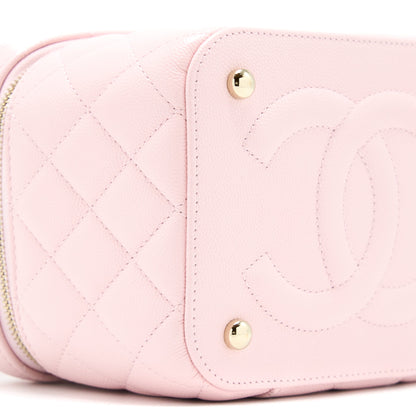 Chanel 22S Top Handle Vanity Bag Caviar Light Pink L (Microchip)