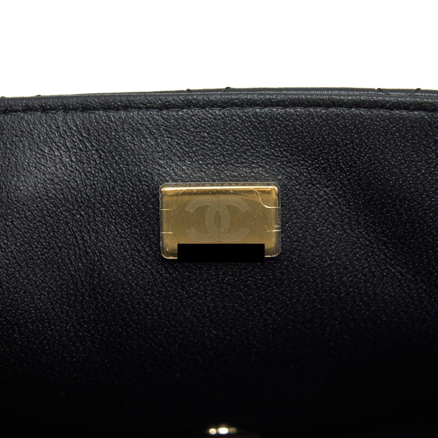 Chanel Mini Square Flap Bag Lambskin Black L