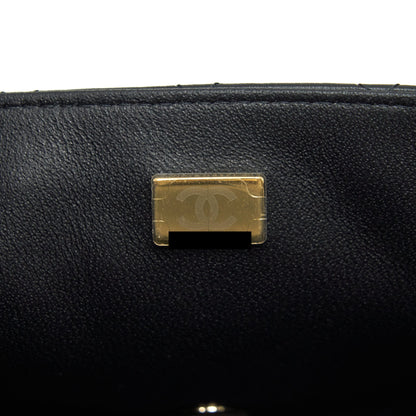 Chanel Mini Square Flap Bag Lambskin Black L