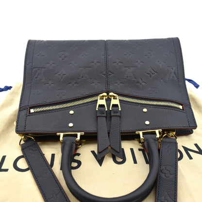 LOUIS VUITTON Sully PM Monogram Empreinte Leather Shoulder Bag Marine Rouge