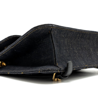 Chanel 23S flap backpack denim dark blue Brushed  (microchip)