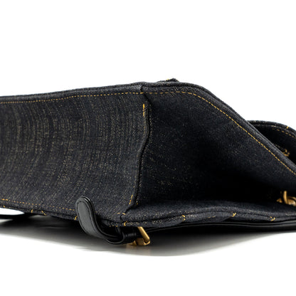Chanel 23S flap backpack denim dark blue Brushed  (microchip)
