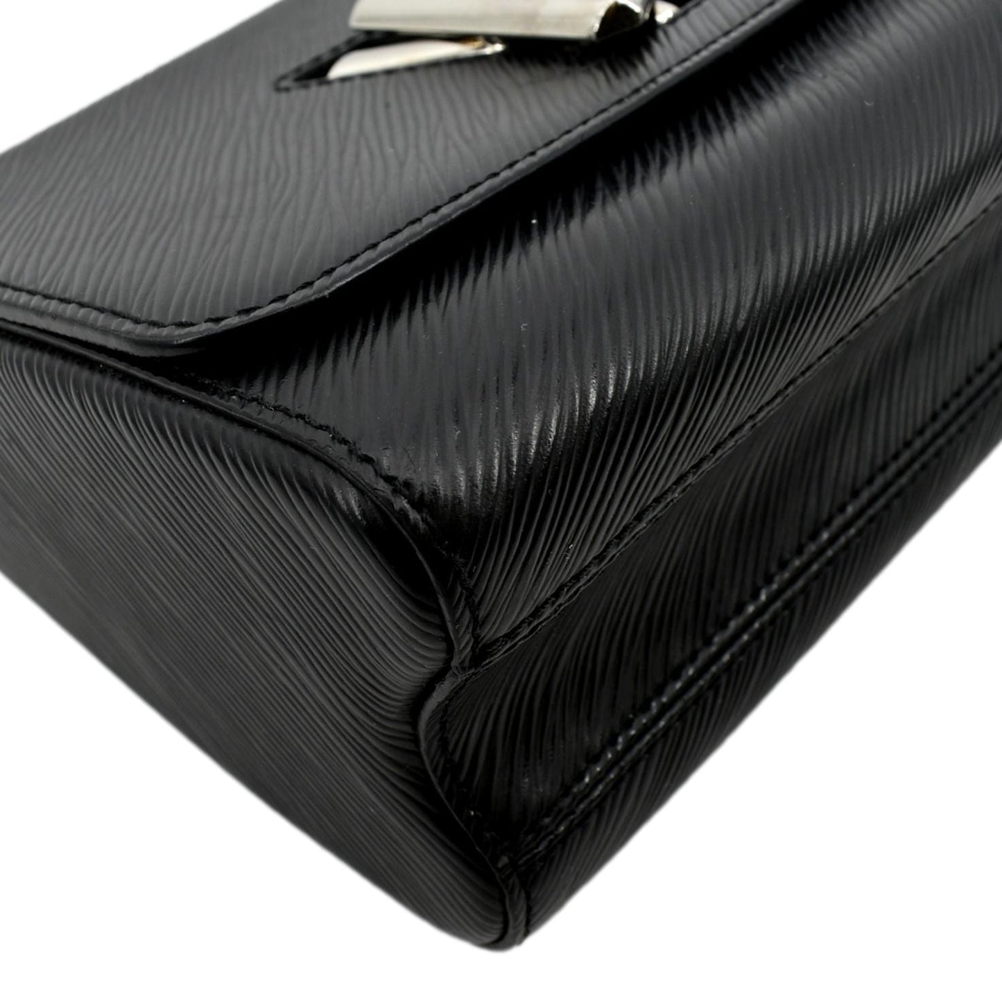 LOUIS VUITTON LV Twist MM Epi Leather Shoulder Bag Black