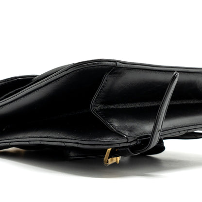 Chanel 23S flap backpack calfskin black brushed  (microchip)
