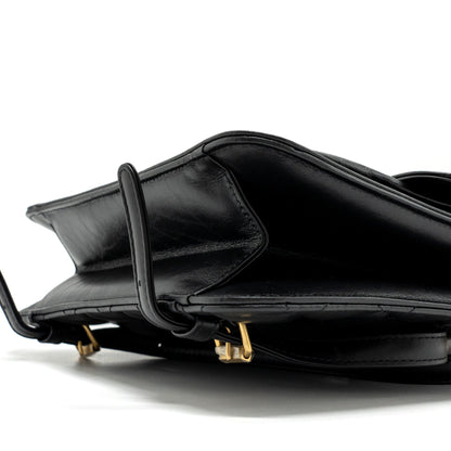 Chanel 23S flap backpack calfskin black brushed  (microchip)