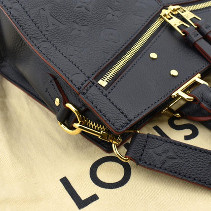 LOUIS VUITTON Sully PM Monogram Empreinte Leather Shoulder Bag Marine Rouge