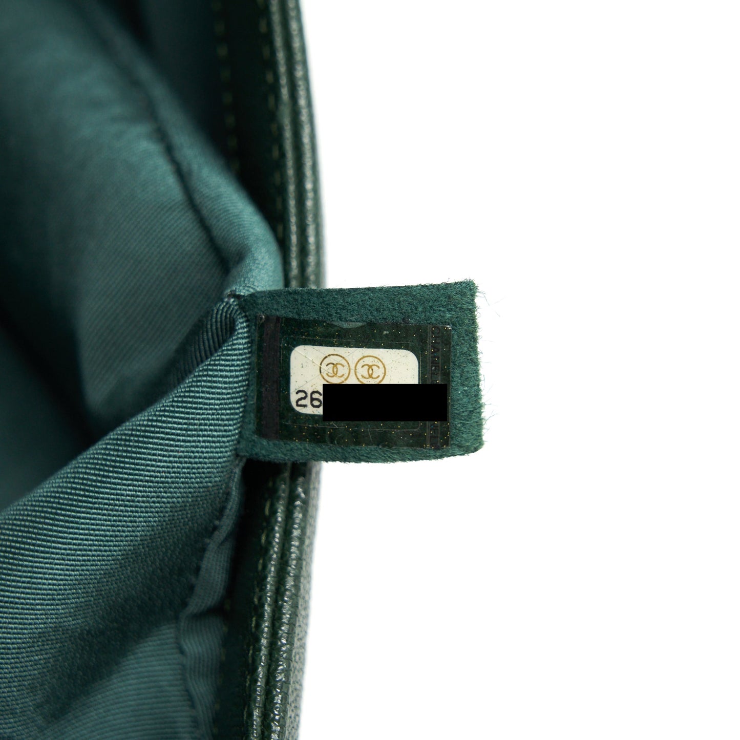 Chanel Chevron Medium Boy Bag Caviar Green Brushed
