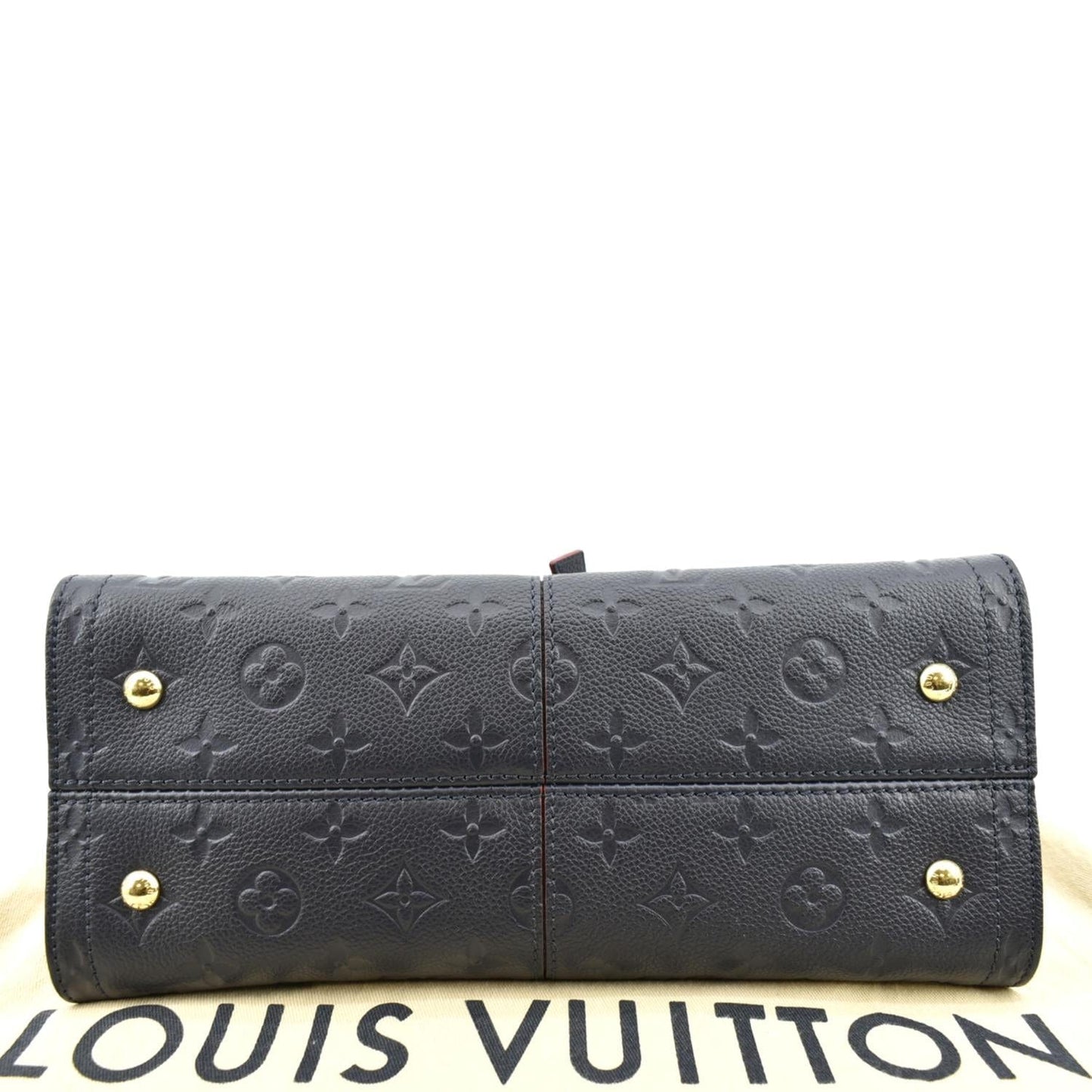 LOUIS VUITTON Sully PM Monogram Empreinte Leather Shoulder Bag Marine Rouge