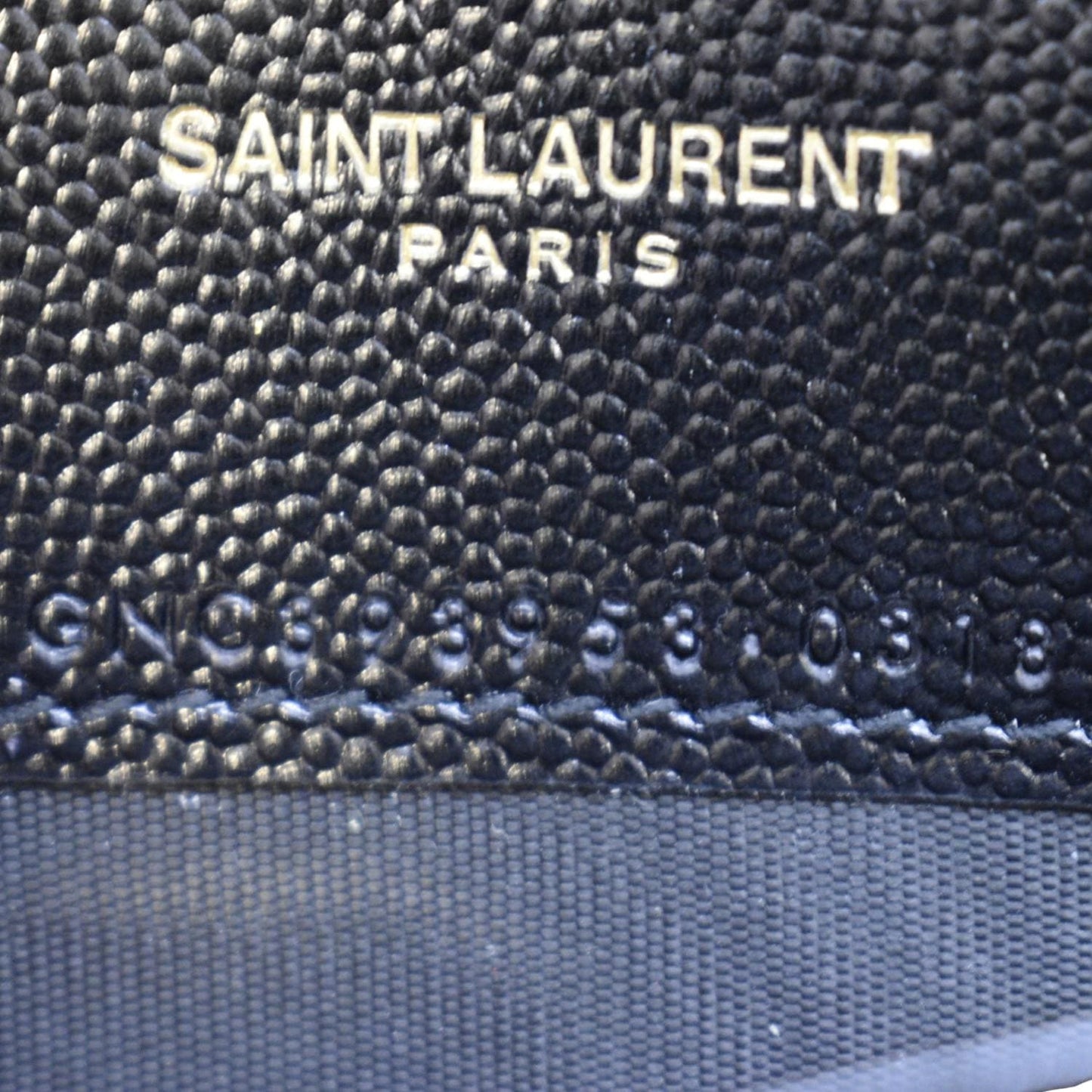 YVES SAINT LAURENT Cassandre Matelasse Chain Wallet Crossbody Bag Black