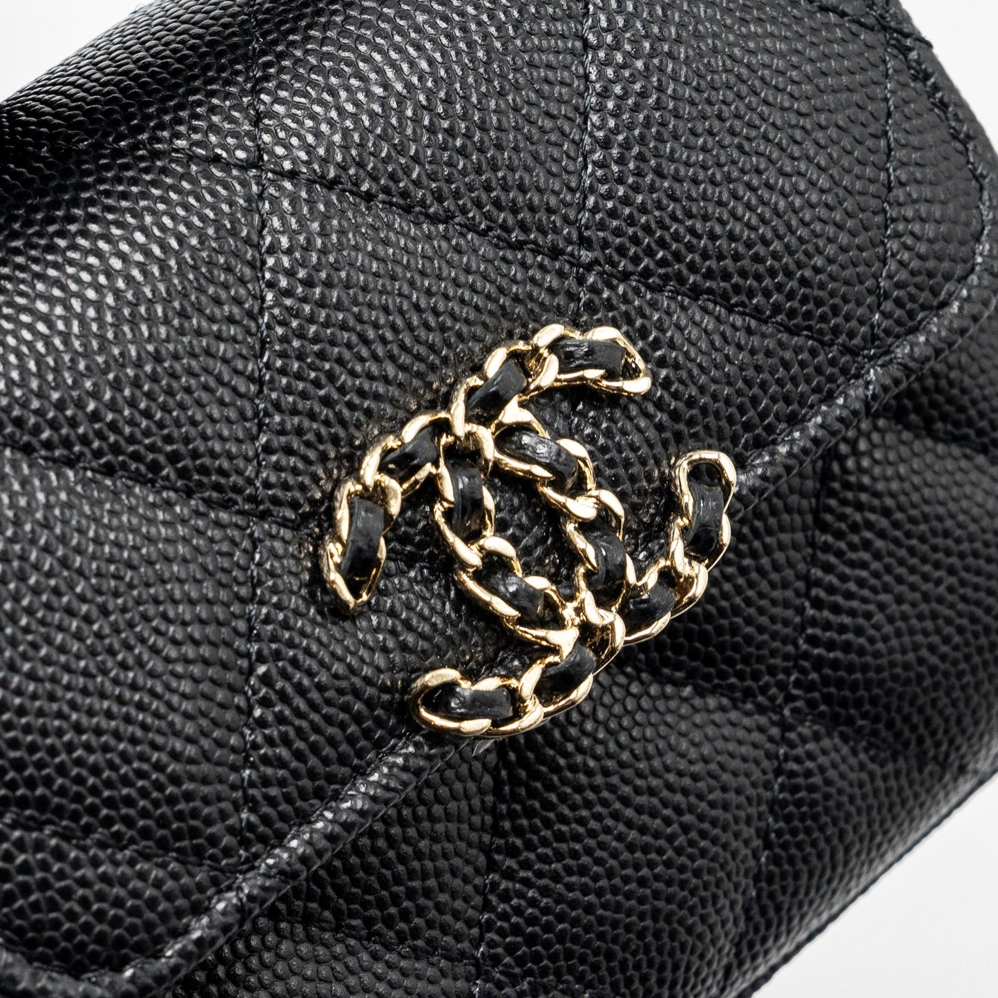 Chanel Mini Top Handle Flap Bag Caviar Black L (Microchip)