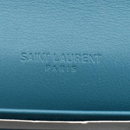 YVES SAINT LAURENT Floral Print Leather Shoulder Bag Multicolor