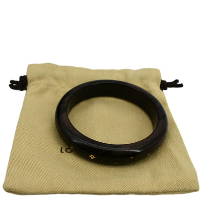 LOUIS VUITTON Sylvania Tiger Wood Brass Bangle Brown