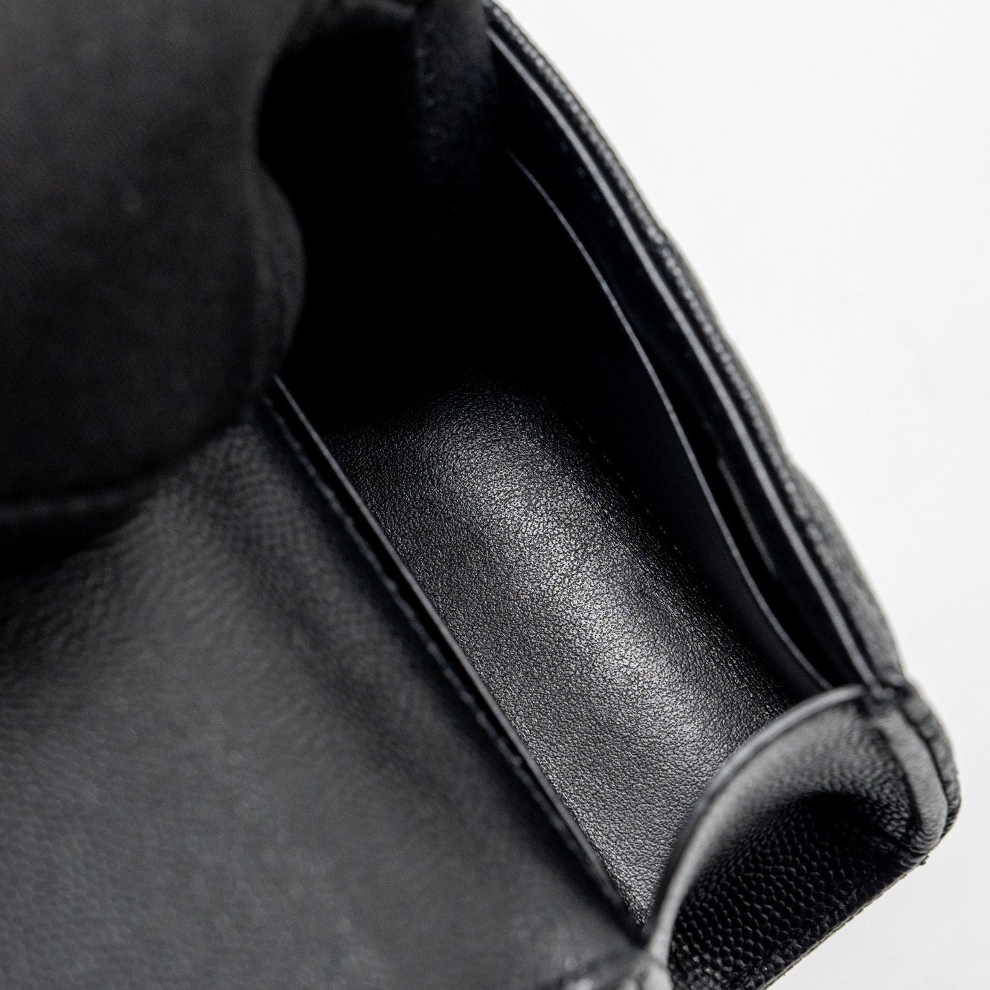 Chanel Mini Top Handle Flap Bag Caviar Black L (Microchip)