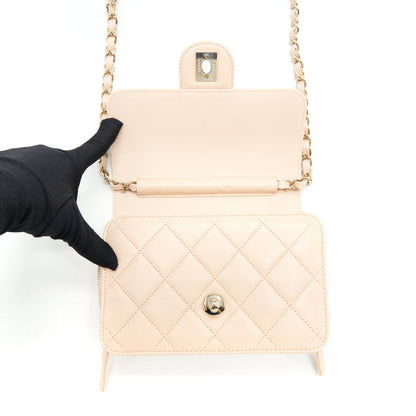 Chanel 21K Crossbody Bag Caviar Light Beige L