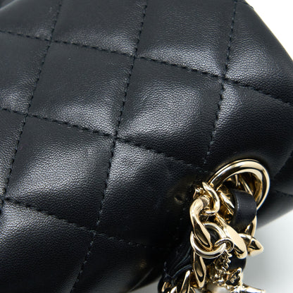 Chanel Mini Rectangular with Coco Bag Charm Limited Edition Lambskin Black L