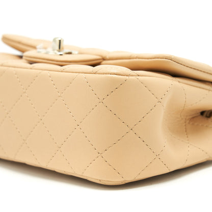 Chanel Mini Rectangular Lambskin Light Beige L