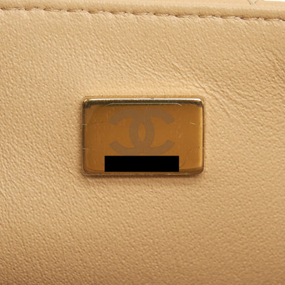Chanel Mini Rectangular Lambskin Light Beige L