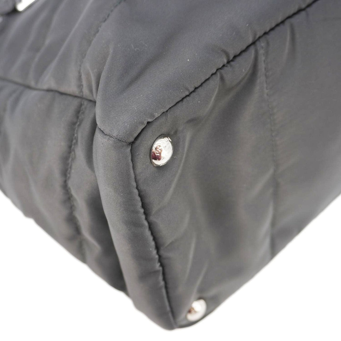PRADA Tessuto Bomber Nylon Shopping Tote Bag Black