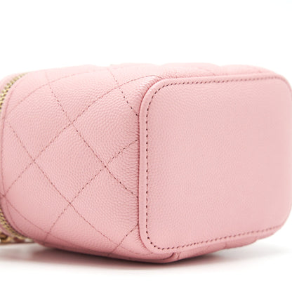 Chanel 22C Mini Vanity With Chain Caviar Pink L