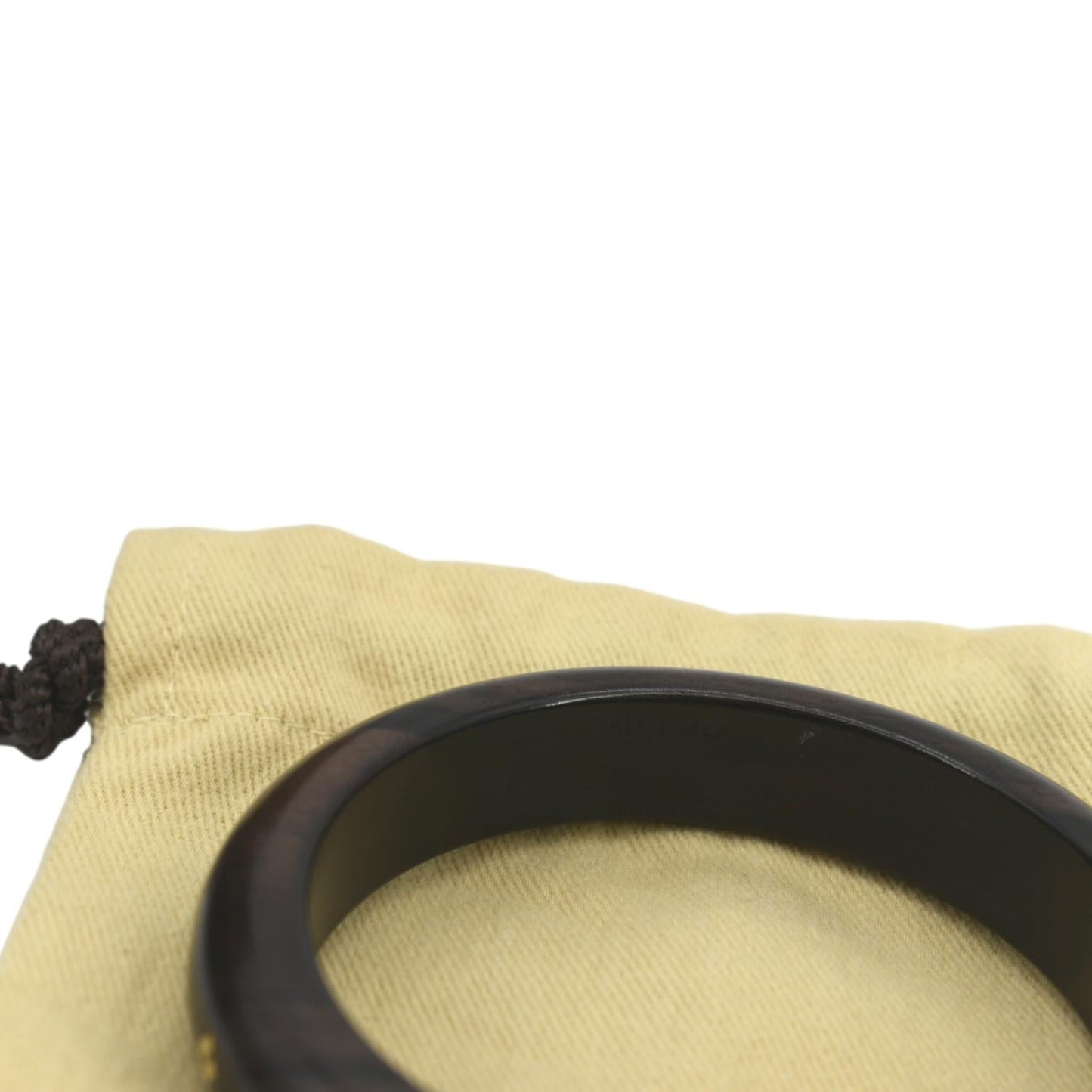 LOUIS VUITTON Sylvania Tiger Wood Brass Bangle Brown