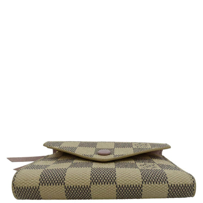 LOUIS VUITTON Victorine Damier Azur Wallet White