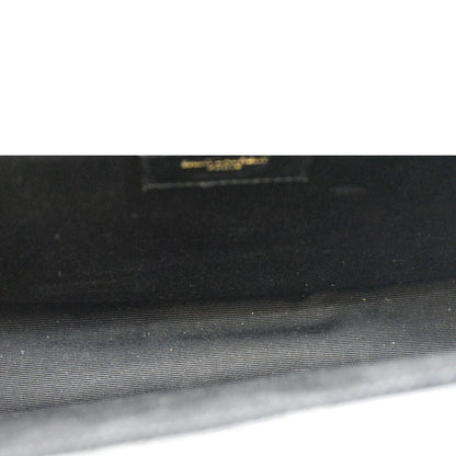 YVES SAINT LAURENT Large Envelope Calfskin Leather Chain Shoulder Bag Black