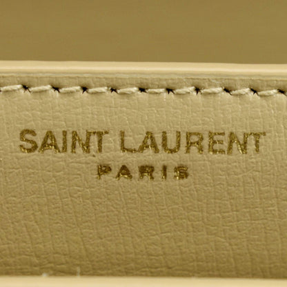 YVES SAINT LAURENT Monogram Sunset Medium Leather Shoulder Bag Beige