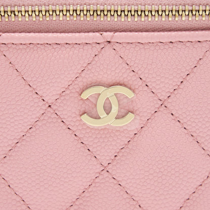 Chanel 22C Mini Vanity With Chain Caviar Pink L
