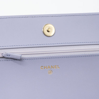 Chanel boy wallet on chain caviar lialic / light purple L (microchip)