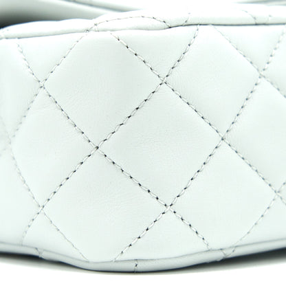 Chanel 23C Pearl Crush Mini Rectangular Lambskin Light Grey Brushed  (Microchip)