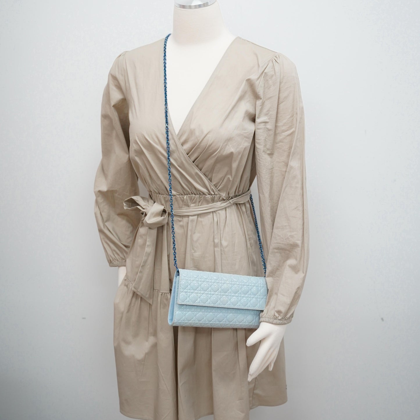 Dior Wallet On Chain WOC Crossbody Bag Blue