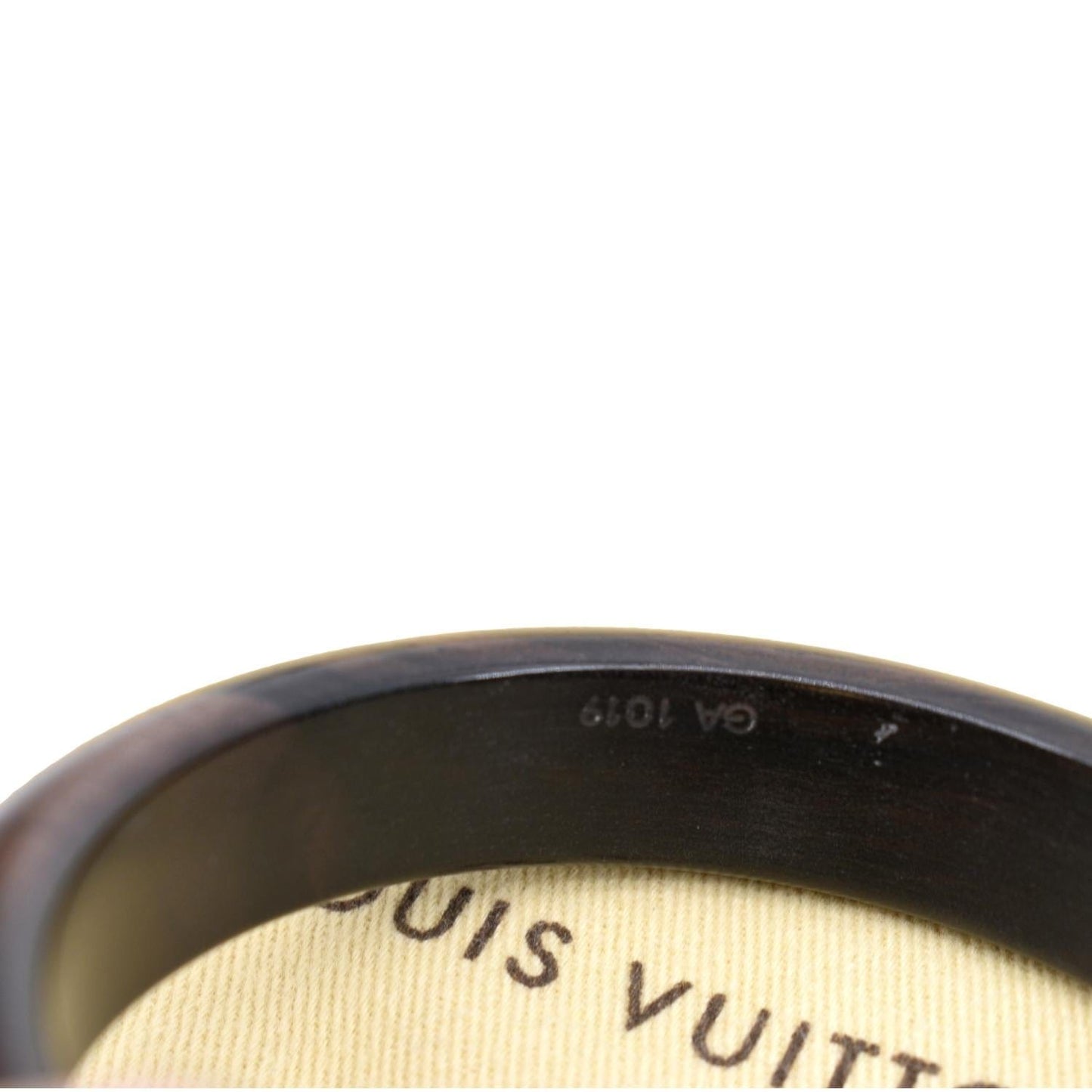 LOUIS VUITTON Sylvania Tiger Wood Brass Bangle Brown